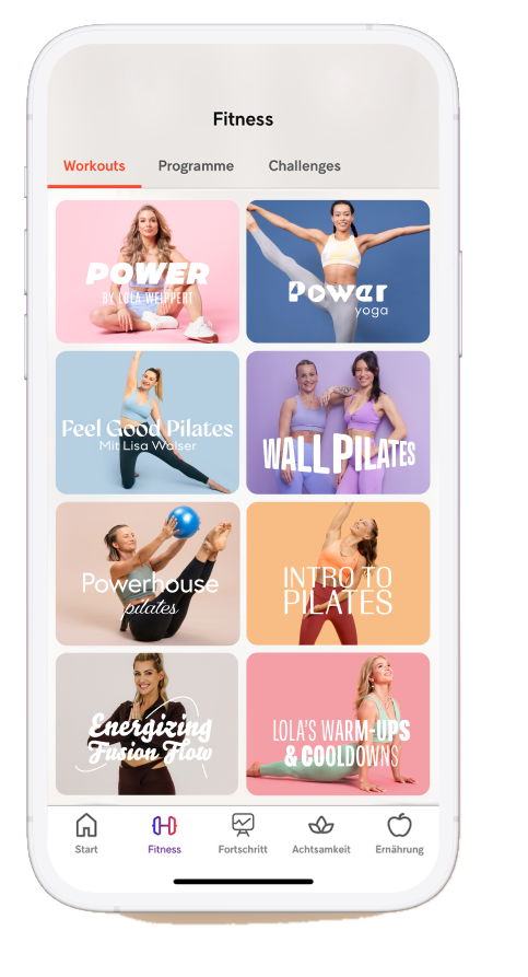 Gymondo App auf dem Smartphone